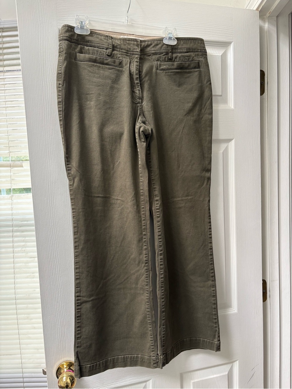 Tommy Hilfiger Olive Green Straight-Leg stretch Chinos for women
